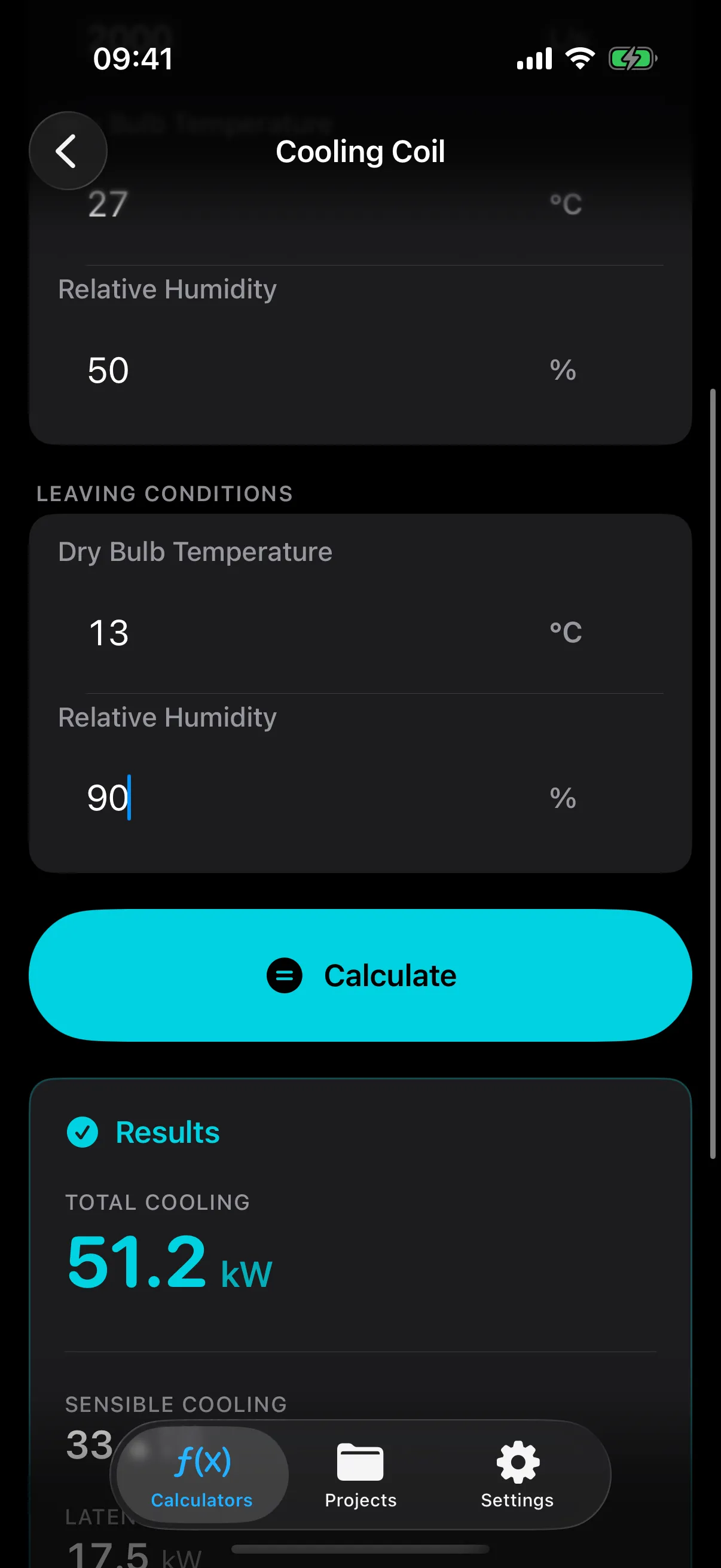 The Cooling Coil calculator
