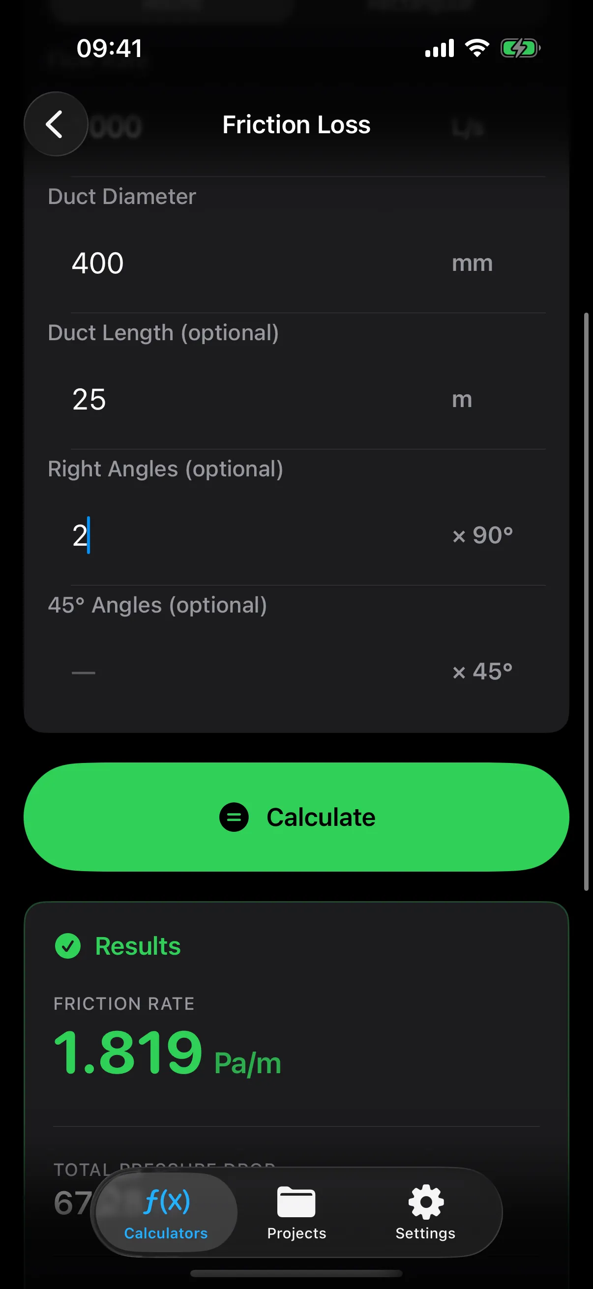 The Friction Loss calculator